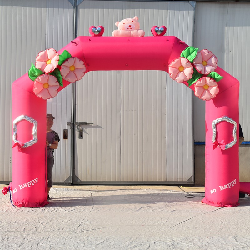 郑州粉色婚礼拱门